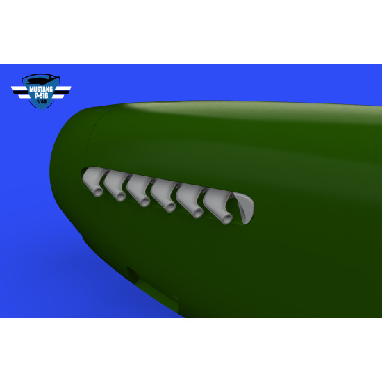 Eduard 648992 1/48 P-51B/C exhaust stacks Brassin for Aircraft