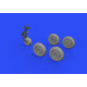 Eduard 672228 1/72 MiG-17 wheels Brassin for Aircraft