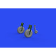 Eduard 672251 1/72 Beaufort Mk.I wheels Brassin for Aircraft Eduard 672251 1/72 Beaufort Mk.I wheels Brassin for Aircraft