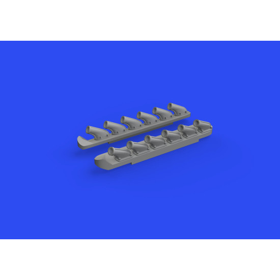 Eduard 672279 1/72 P-51B/C exhausts stacks PRINT Brassin for Aircraft