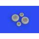 Eduard 672283 1/72 Tornado wheels Brassin for Aircraft