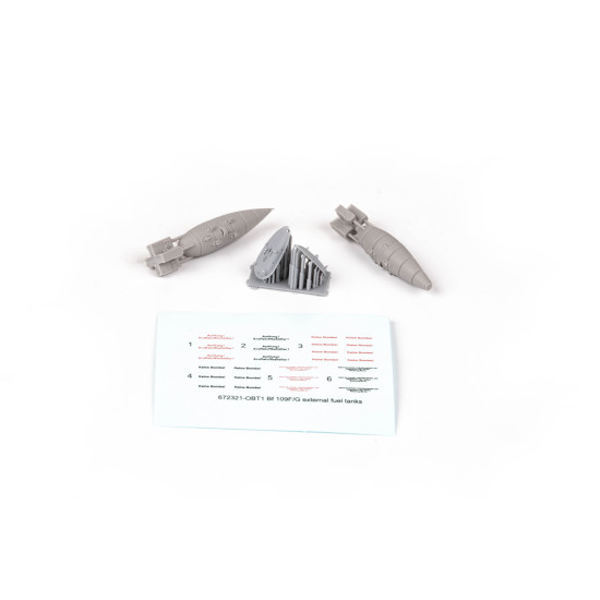 Eduard 672321 1/72 Bf 109F/G external fuel tanks Brassin for Aircraft