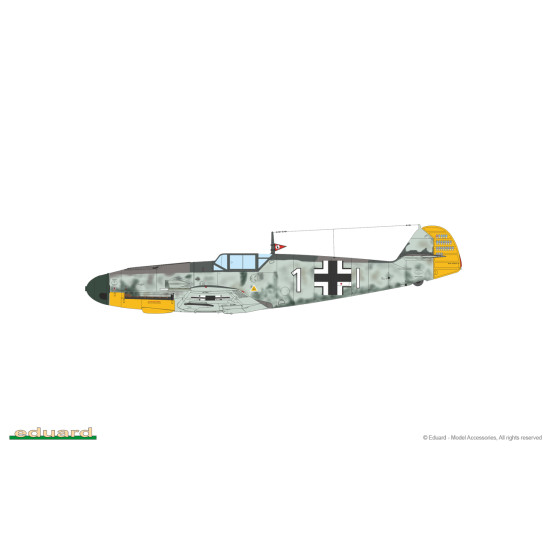 Eduard 70154 1/72 Bf 109F-2 Plastic for Aircraft Profipack