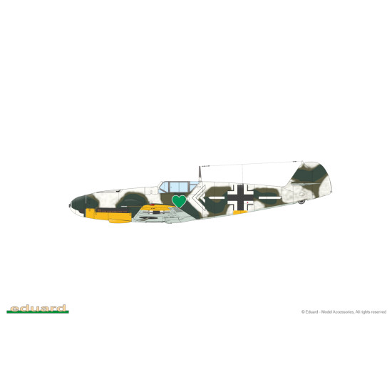 Eduard 70155 1/72 Bf 109F-4 Plastic for Aircraft Profipack