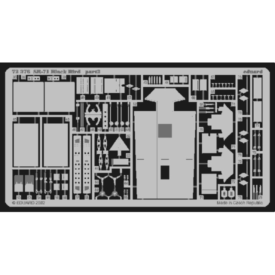 Eduard 72376 1/72 SR-71 Blackbird Photo-Etched for Aircraft Photo etched set