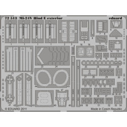 Eduard 72513 1/72 Mi-24V Hind E exterior Photo-Etched for Aircraft Photo etched set