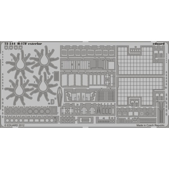 Eduard 72544 1/72 B-17F exterior Photo-Etched for Aircraft Photo etched set