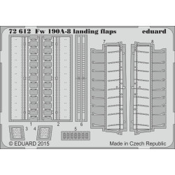 Eduard 72612 1/72 Fw 190A-8 landing flaps Photo-Etched for Aircraft Photo etched set