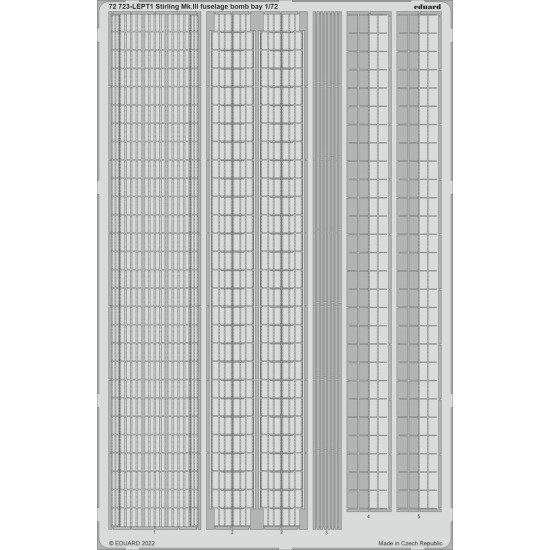 Eduard 72723 1/72 Stirling Mk.III fuselage bomb bay Photo-Etched for Aircraft Photo etched set