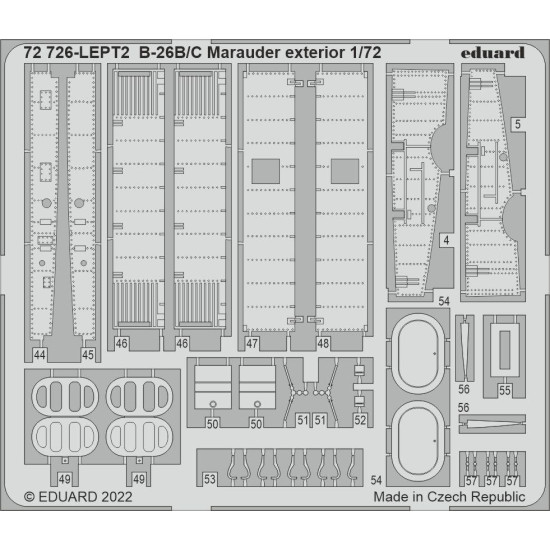 Eduard 72726 1/72 B-26B/C Marauder exterior Photo-Etched for Aircraft Photo etched set Eduard 72726 1/72 B-26B/C Marauder exterior Photo-Etched for Aircraft Photo etched set