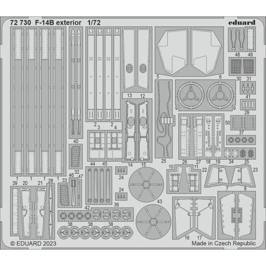 Eduard 72730 1/72 F-14B exterior Photo-Etched for Aircraft Photo etched set Eduard 72730 1/72 F-14B exterior Photo-Etched for Aircraft Photo etched set