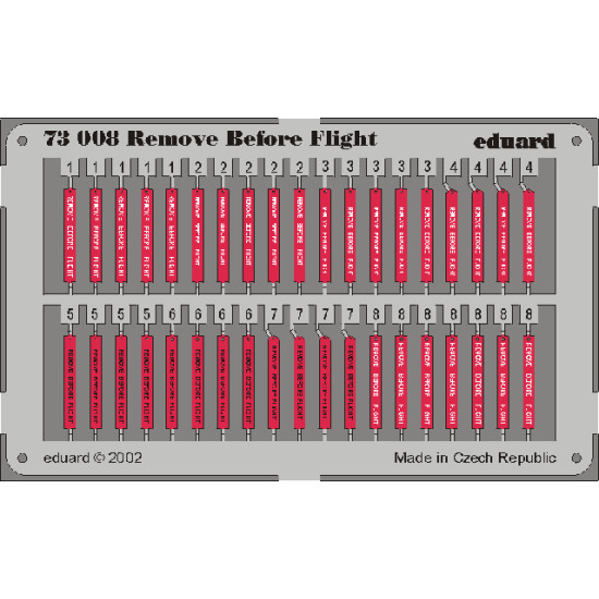 Eduard 73008 1/72 Remove Before Flight Photo-Etched for Aircraft Photo etched set