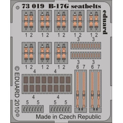 Eduard 73019 1/72 B-17 seatbelts Photo-Etched for Aircraft Photo etched set