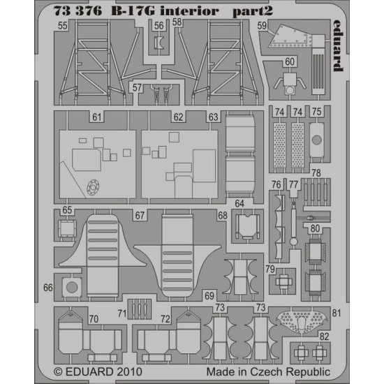 Eduard 73376 1/72 B-17G interior Photo-Etched for Aircraft Photo etched set