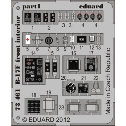 Eduard 73461 1/72 B-17F front interior Photo-Etched for Aircraft Photo etched set