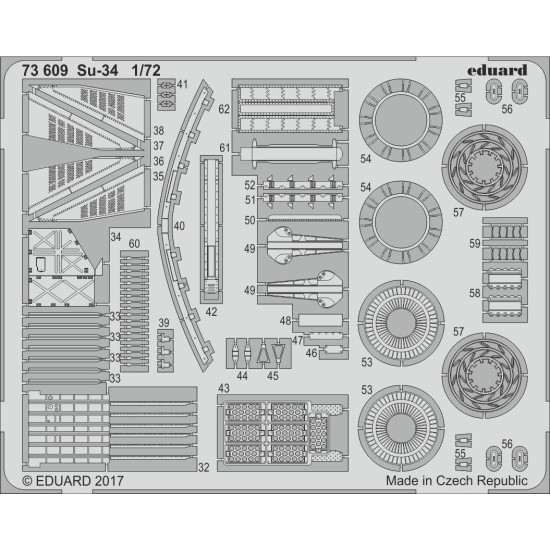 Eduard 73609 1/72 Su-34 Photo-Etched for Aircraft Photo etched set