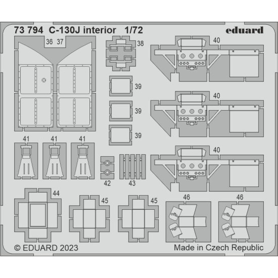 Eduard 73794 1/72 C-130J interior Photo-Etched for Aircraft Photo etched set