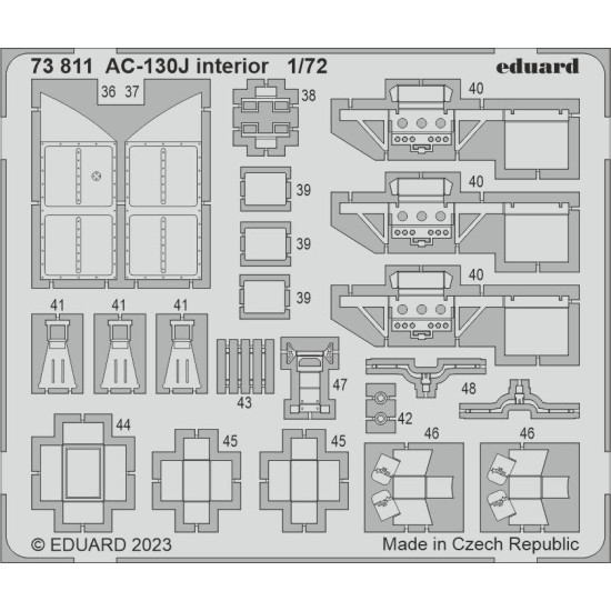 Eduard 73811 1/72 AC-130J interior Photo-Etched for Aircraft Photo etched set
