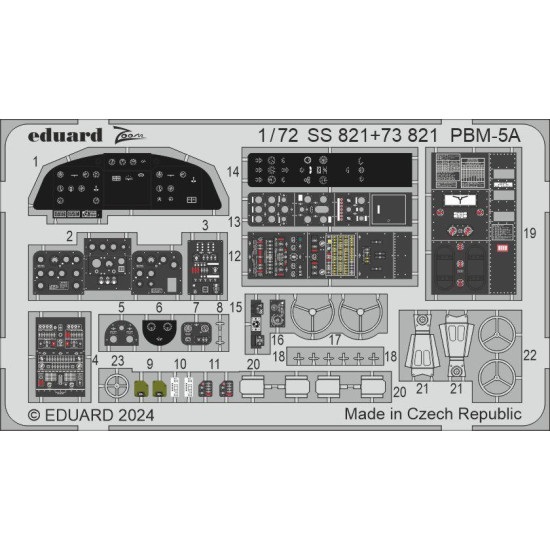 Eduard 73821 1/72 PBM-5A interior Photo-Etched for Aircraft Photo etched set Eduard 73821 1/72 PBM-5A interior Photo-Etched for Aircraft Photo etched set