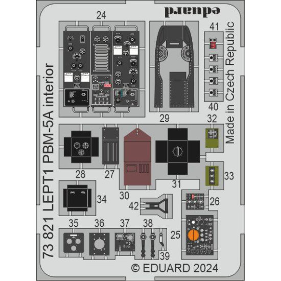 Eduard 73821 1/72 PBM-5A interior Photo-Etched for Aircraft Photo etched set Eduard 73821 1/72 PBM-5A interior Photo-Etched for Aircraft Photo etched set