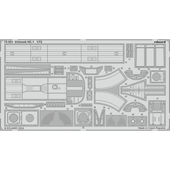 Eduard 73831 1/72 Chinook HC.1 Photo-Etched for Aircraft Photo etched set Eduard 73831 1/72 Chinook HC.1 Photo-Etched for Aircraft Photo etched set