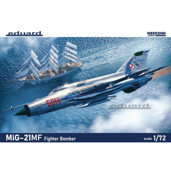 Eduard 7458 1/72 MiG-21MF Fighter Bomber Plastic for Aircraft Weekend edition