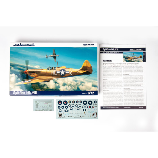 Eduard 7462 1/72 Spitfire Mk.VIII Plastic for Aircraft Weekend edition