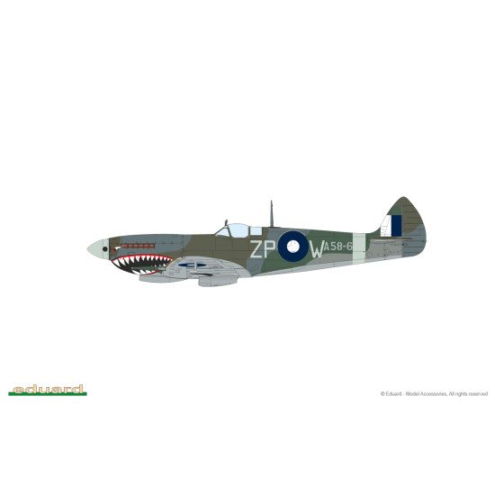 Eduard 7462 1/72 Spitfire Mk.VIII Plastic for Aircraft Weekend edition
