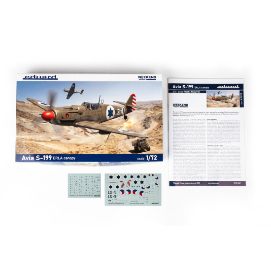 Eduard 7472 1/72 Avia S-199 ERLA canopy Plastic for Aircraft Weekend edition