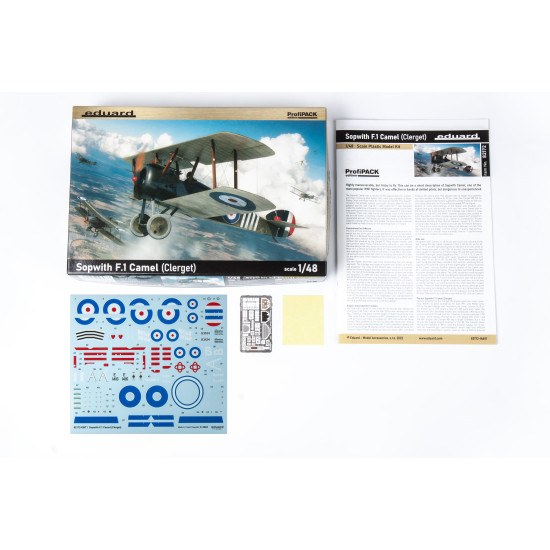 Eduard 82172 1/48 Sopwith F.1 Camel (Clerget) Plastic for Aircraft Profipack Eduard 82172 1/48 Sopwith F.1 Camel (Clerget) Plastic for Aircraft Profipack