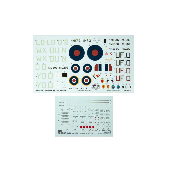Eduard 8281 1/48 Spitfire Mk.IXc late version Plastic for Aircraft Profipack