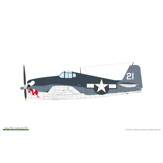 Eduard 84194 1/48 F6F-3 Hellcat Plastic for Aircraft Weekend edition Eduard 84194 1/48 F6F-3 Hellcat Plastic for Aircraft Weekend edition