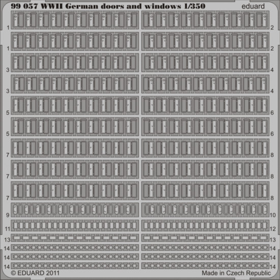 Eduard 99057 1/350 WWII German doors and windows 0 Photo-Etched for Ships Photo etched set