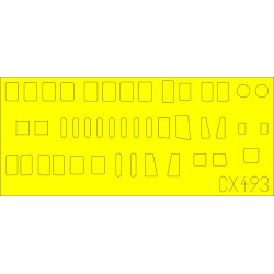 Eduard CX493 1/72 H8K2 Emily fuselage windows Sticker for Aircraft