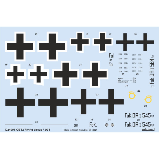 Eduard D24001 1/24 Flying circus / JG I Decal for Aircraft