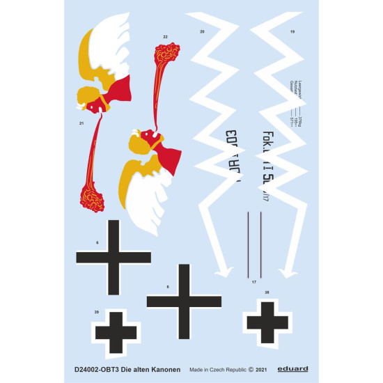 Eduard D24002 1/24 Die alten Kanonen Decal for Aircraft