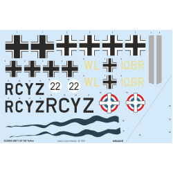 Eduard D32002 1/32 Bf 108 Taifun Decal for Aircraft