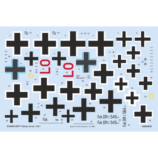 Eduard D32008 1/32 Flying circus / JG I Decal for Aircraft
