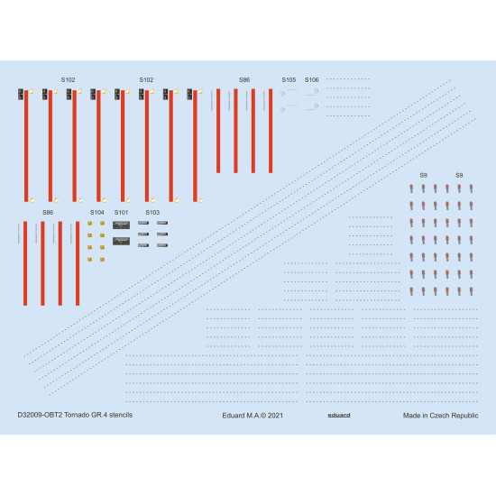 Eduard D32009 1/32 Tornado GR.4 stencils Decal for Aircraft