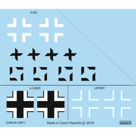 Eduard D48036 1/48 Fw 190A-8/R2 national insignia Decal for Aircraft Eduard D48036 1/48 Fw 190A-8/R2 national insignia Decal for Aircraft