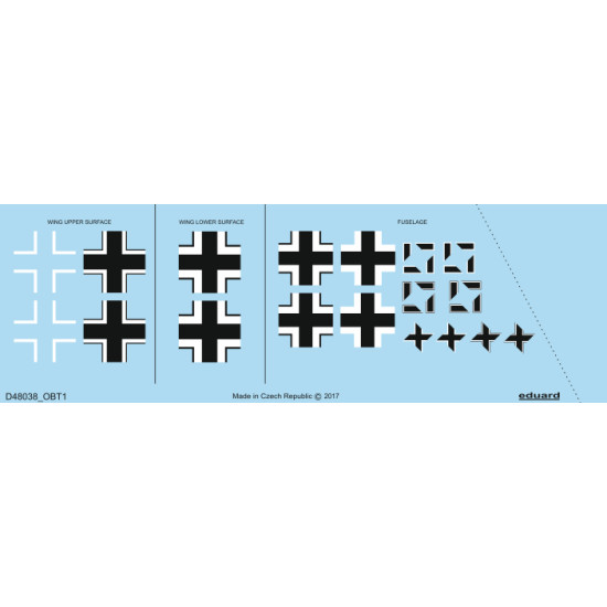 Eduard D48038 1/48 Fw 190A-4 national insignia Decal for Aircraft Eduard D48038 1/48 Fw 190A-4 national insignia Decal for Aircraft