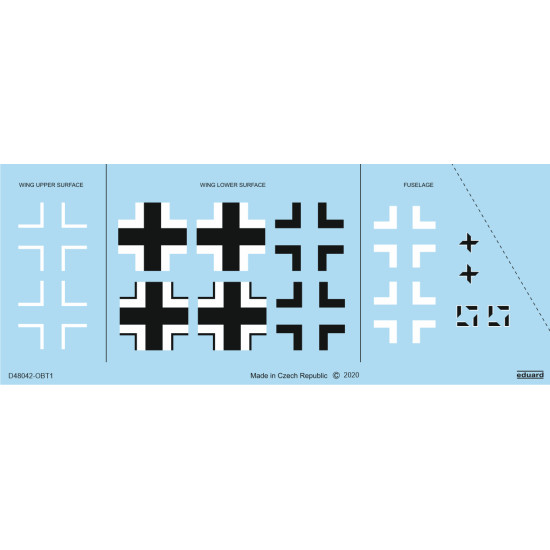 Eduard D48042 1/48 Bf 109G-10 Erla national insignia Decal for Aircraft