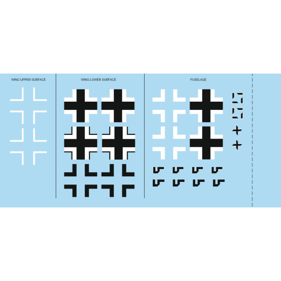 Eduard D48045 1/48 Bf 109G-6 national insignia Decal for Aircraft