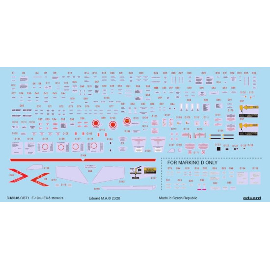 Eduard D48046 1/48 F-104J Eikó stencils Decal for Aircraft Eduard D48046 1/48 F-104J Eikó stencils Decal for Aircraft