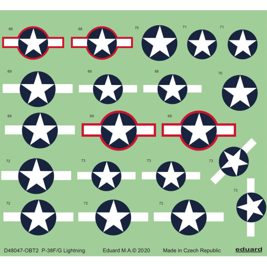 Eduard D48047 1/48 P-38F/G Decal for Aircraft Eduard D48047 1/48 P-38F/G Decal for Aircraft