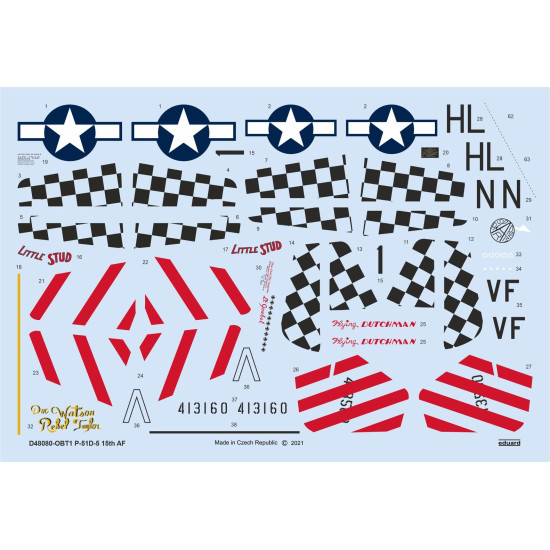 Eduard D48080 1/48 P-51D-5 "15th AF" Decal for Aircraft Eduard D48080 1/48 P-51D-5 "15th AF" Decal for Aircraft