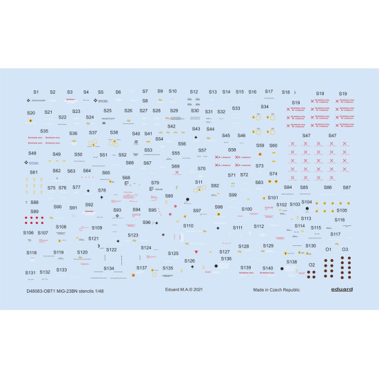 Eduard D48083 1/48 MiG-23BN stencils Decal for Aircraft