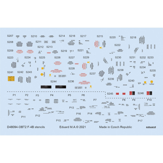 Eduard D48094 1/48 F-4B stencils Decal for Aircraft Eduard D48094 1/48 F-4B stencils Decal for Aircraft