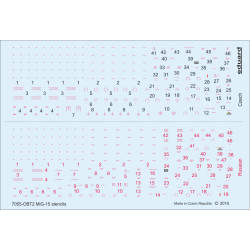 Eduard D72007 1/72 MiG-15 / MiG-15bis stencils Decal for Aircraft
