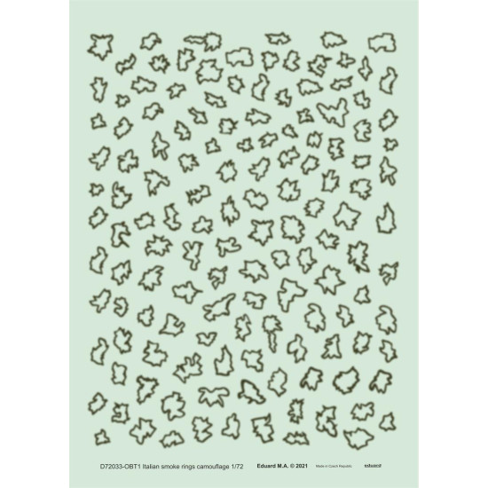Eduard D72033 1/72 Italian smoke rings camouflage Decal for Aircraft Eduard D72033 1/72 Italian smoke rings camouflage Decal for Aircraft